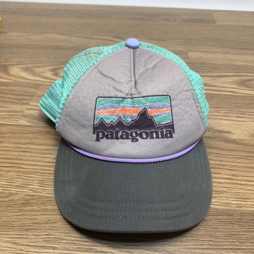 Patagonia Hat Cap Mint Purple Snapback Trucker Foam Rope